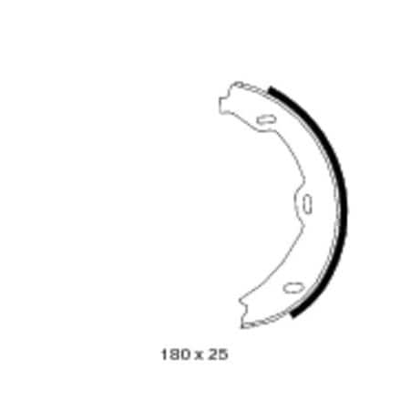 Pagid Brakes Parking Brake Shoe Set, 355050491 355050491